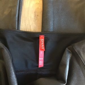 SPANX Faux Leather Leggings in Black
